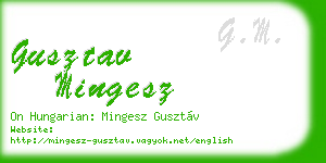 gusztav mingesz business card